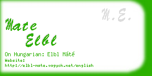 mate elbl business card